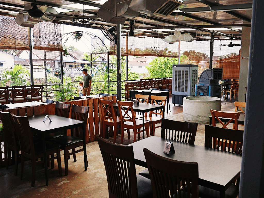 Flame and fern cafe outdoor area
